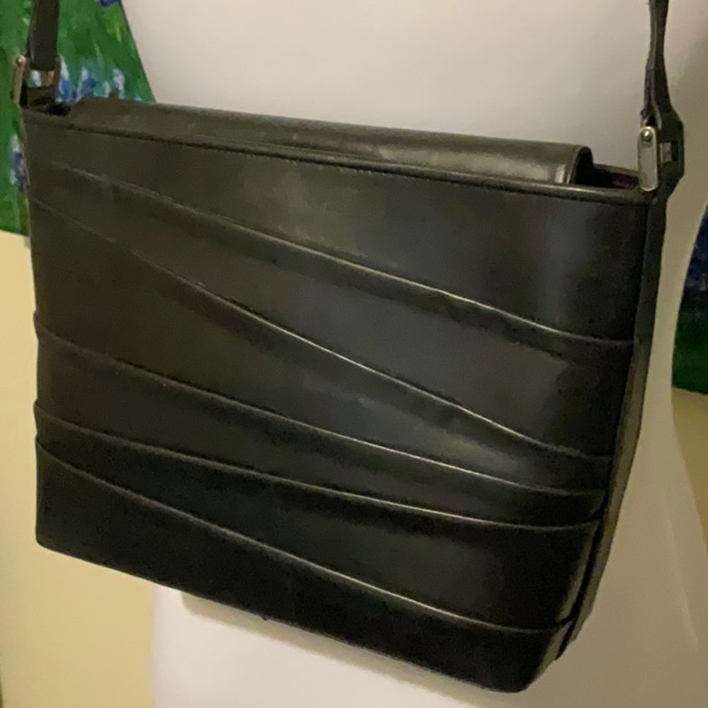 COPY - Stuart Weitzman Black Leather Purse shoulder bag - Picture 5 of 6